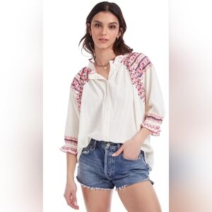 The Coast Brand top- hand embroidered OS New